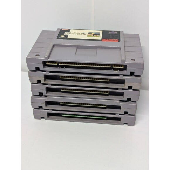 Super Nintendo SNES Games Lot Bundle 5 games - Sports Themed NBA NHL Madden PGA - Picture 8 of 13